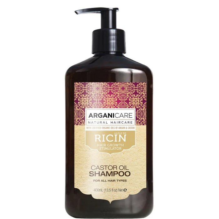 Șampon Arganicare Ricin, pentru stimularea creșterii părului, pentru toate tipurile de păr, 400 ml