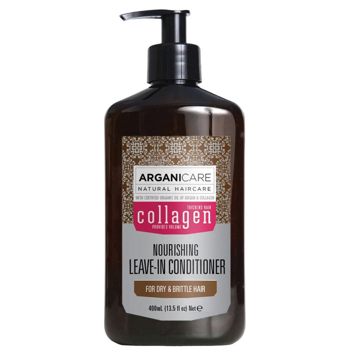 Balsam de păr fără clătire Arganicare Collagen, hrănitor, pentru păr uscat și fragil, 400 ml
