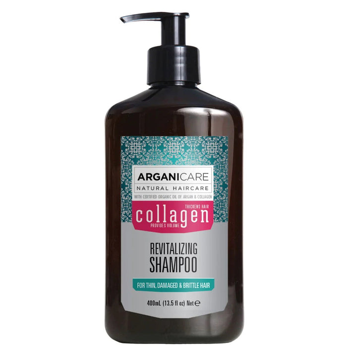 Șampon Arganicare Collagen, revitalizant, pentru păr subțire, deteriorat și fragil, 400 ml