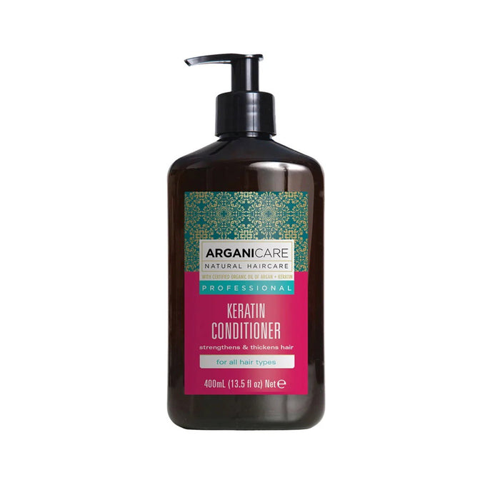 Balsam de păr Arganicare Keratin, hrănitor și fortifiant, pentru toate tipurile de păr, 400 ml