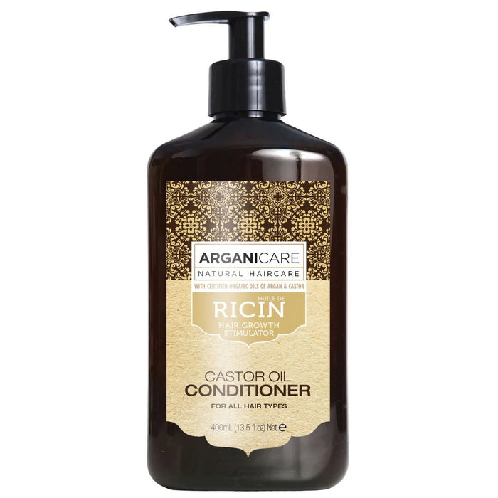 Balsam de păr Arganicare Ricin, pentru stimularea creșterii, pentru toate tipurile de păr, 400 ml