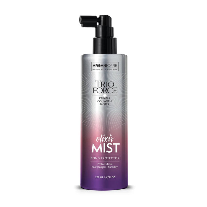 Tratament spray pentru păr Arganicare Trio Force Elixir Mist, protecție termică, 200 ml