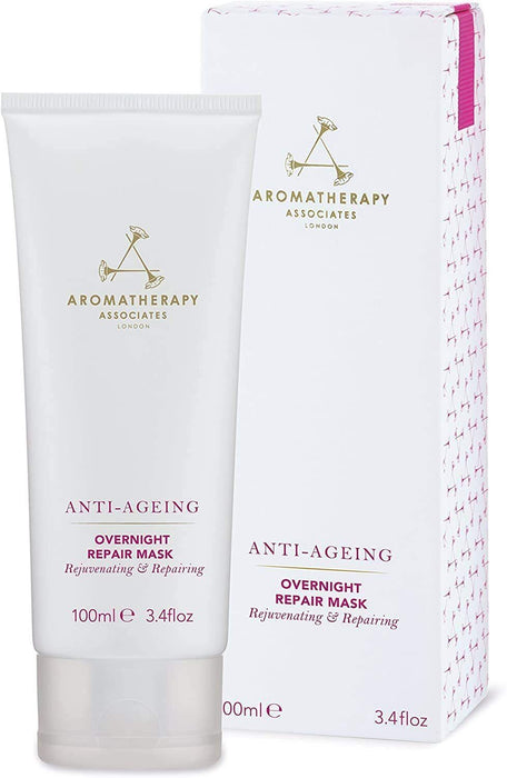 Mască de față Aromatherapy Associates Anti-Ageing, reparatoare, de noapte, cu semințe de căpșuni, 100 ml