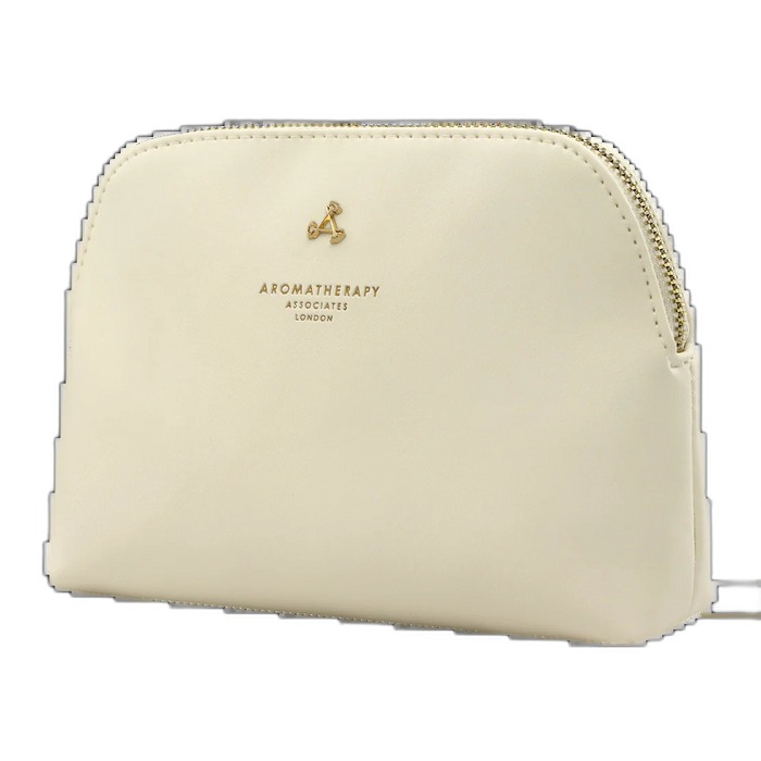 Geantă de machiaj textilă Aromatherapy Associates, albă