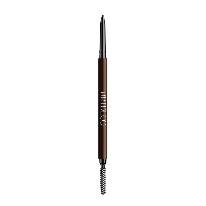 Creion pentru sprâncene ArtDeco Ultra Fine, definire, cu perie, nuanța 12 Deep Brunette, 0.09 g