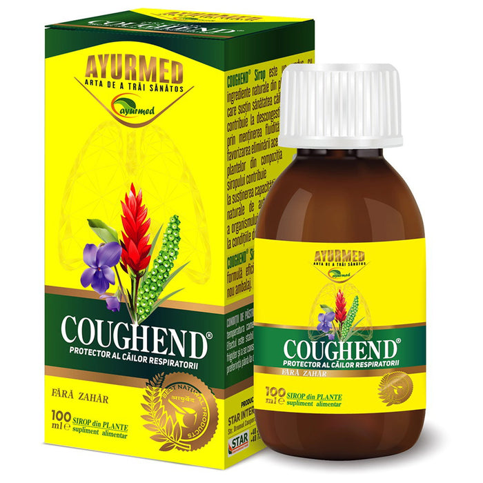 Sirop Ayurmed Coughend, fără zahăr, 100 ml