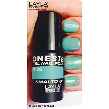 Smalt Gel Layla Cosmetics One Step Nail Polish Tea Time N26 Culoare Verde Mentă