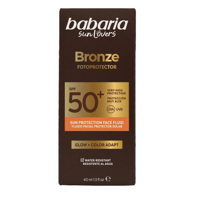 Fluid de protecție solară Babaria Bronze Fotoprotector, hidratant, pentru față, SPF 50+, 40 ml