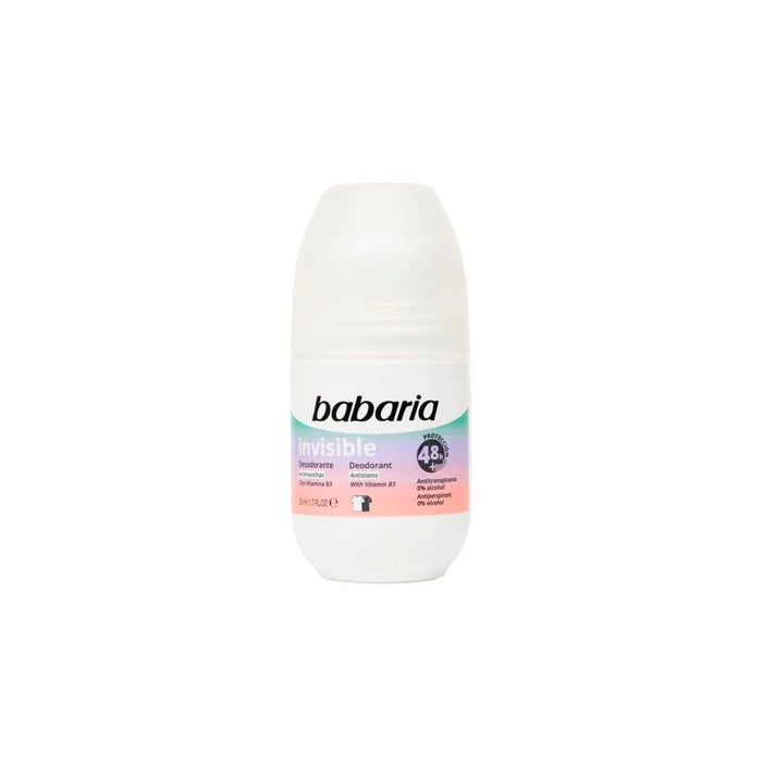 Deodorant roll-on Babaria Invisible, protecție 48h, pentru femei, 50 ml