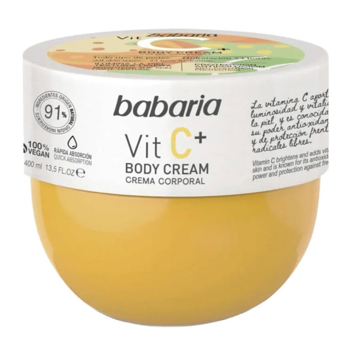 Cremă de corp Babaria Vitamin C+, hidratantă și nutritivă, pentru utilizare zilnică, 400 ml