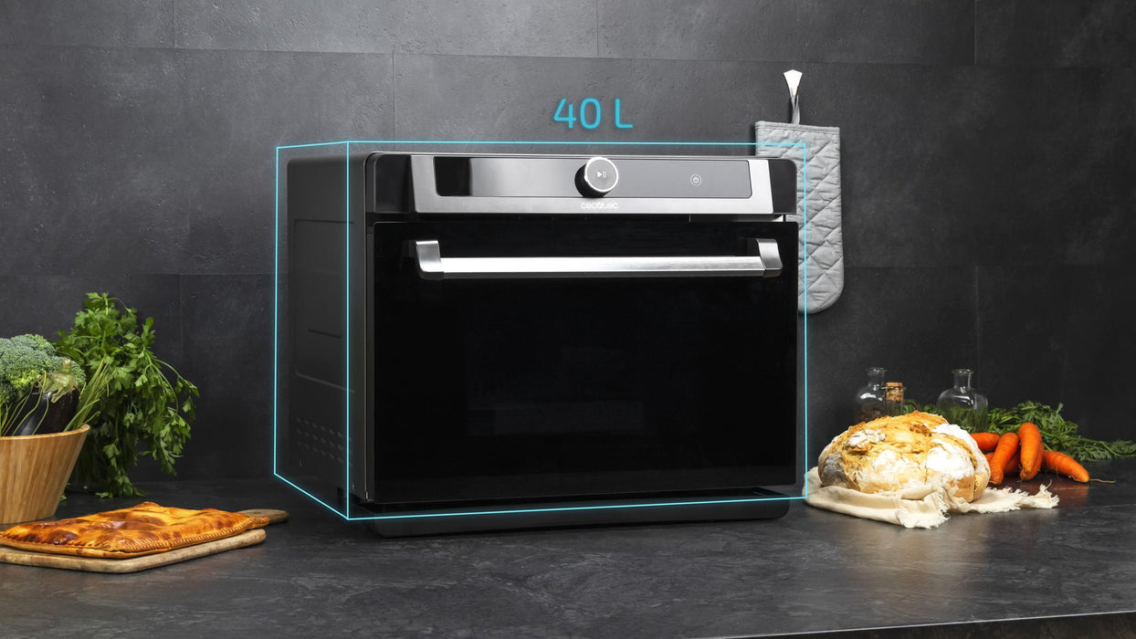 Cuptor cu abur Cecotec Bake&Steam 4000 Combi Gyro, 40 l, 2400 W, 7 funcții, negru