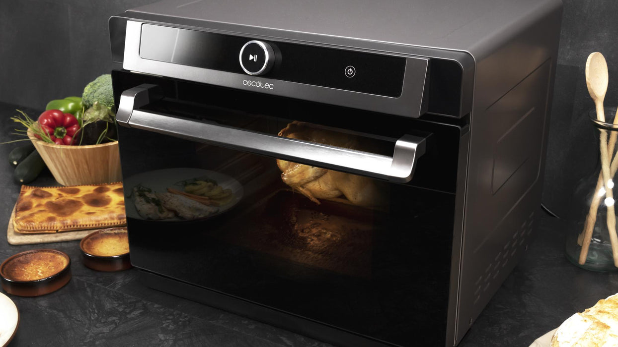 Cuptor cu abur Cecotec Bake&Steam 4000 Combi Gyro, 40 l, 2400 W, 7 funcții, negru