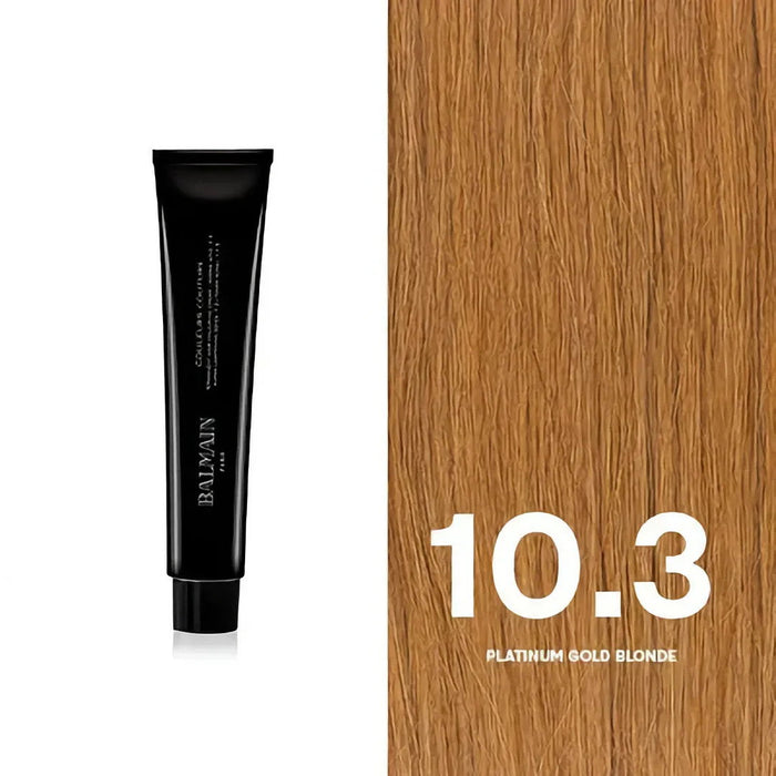 Vopsea permanentă de păr Balmain Professionnel Couleurs Couture, nuanța 10.3 Platinum Gold Blonde, 60 ml