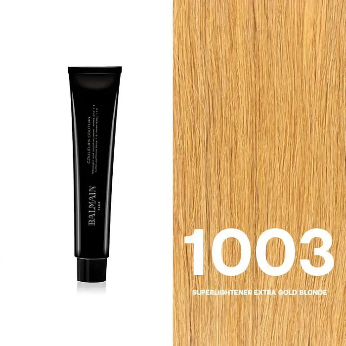 Vopsea permanentă de păr Balmain Professionnel Couleurs Couture, nuanța 1003 Superlightener Extra Gold Blonde, 60 ml