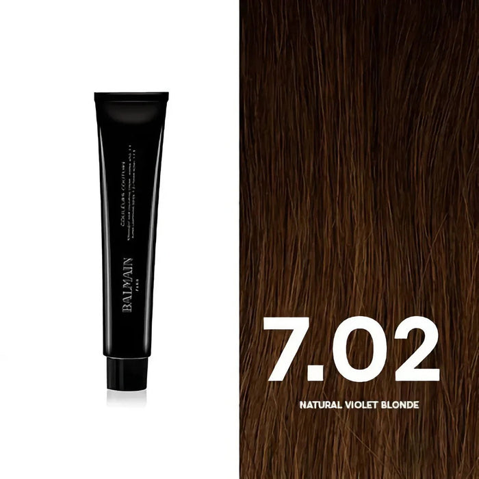 Vopsea permanentă de păr Balmain Professionnel Couleurs Couture, nuanța 7.02 Natural Violet Blonde, 60 ml