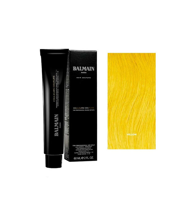 Vopsea permanentă de păr Balmain Professionnel Couleurs Couture, nuanța Yellow, 60 ml