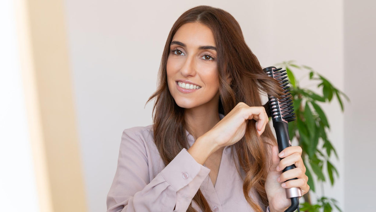Perie de îndreptat părul Cecotec InstantCare 1200 Look Brush, 120–180 °C, 4,5 × 30 × 5 cm