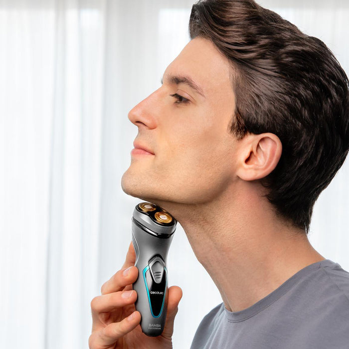 Aparat de ras rotativ Cecotec PrecisionCare Titanium PerfectCut, capete 3D, autonomie 40 min, încărcare 120 min