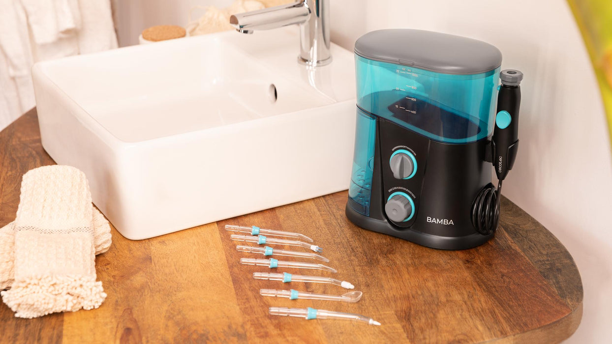 Irigator bucal Cecotec ToothCare 1200 Jet Pro, rezervor 1 l, 7 duze, 10 trepte de presiune