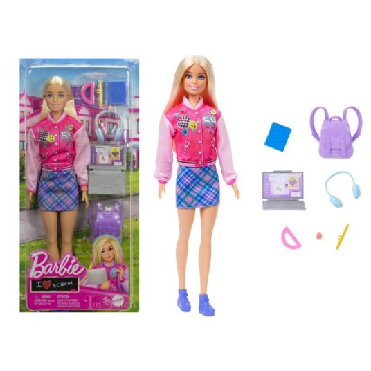 Păpușă Mattel Barbie Back to School, cu accesorii, 3+ ani