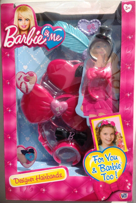 Set accesorii pentru păr Barbie by Mattel Glamtastic, bentițe pentru copil și păpușă