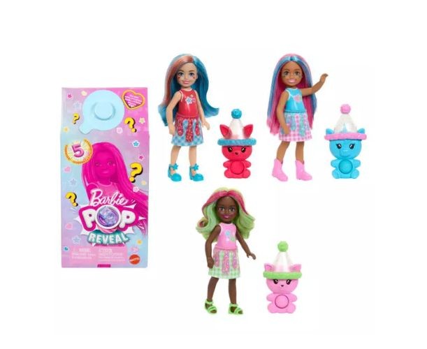 Păpușă Mattel Barbie Chelsea Pop Reveal Smoothie Collection, diverse modele