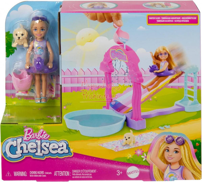 Set de joacă Mattel Barbie Chelsea Rainbow Water Slide, 3+ ani