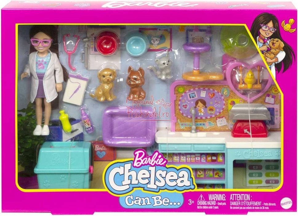 Păpușă Mattel Barbie Chelsea Can Be..., Medic veterinar, 3+ ani