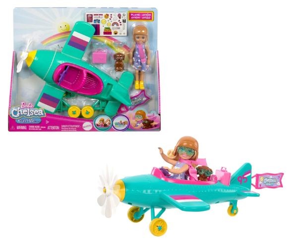 Set de joacă Mattel Barbie Chelsea, avionul lui Chelsea, 3+ ani