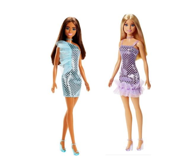 Păpușă Mattel Barbie Glitz, diverse modele, rochie strălucitoare