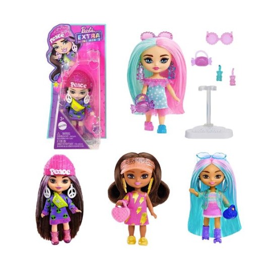 Păpușă Mattel Barbie Extra Mini Minis, diverse modele, 3+ ani