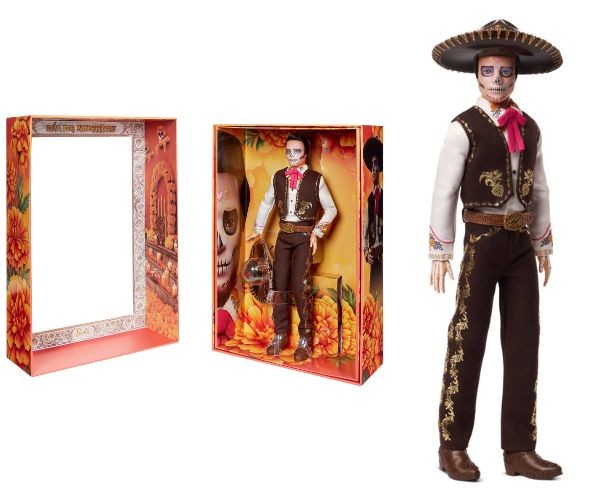 Păpușă Mattel Barbie Día de Muertos, Ken, sombrero și machiaj tematic