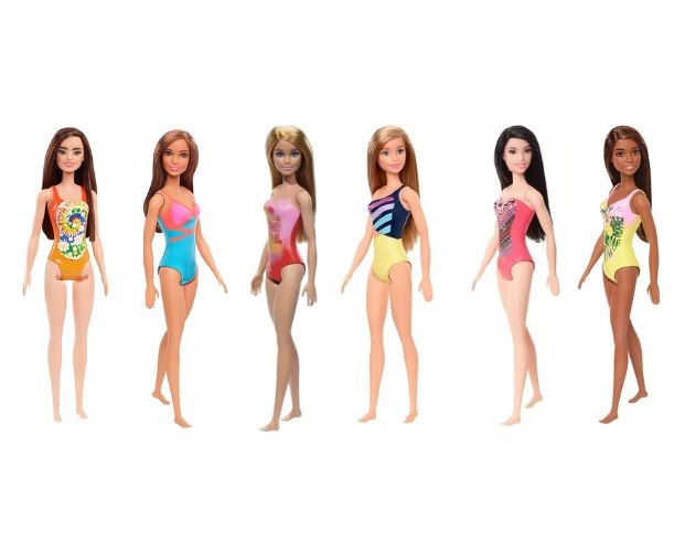 Păpușă Mattel Barbie Beach, costum de baie, diverse modele