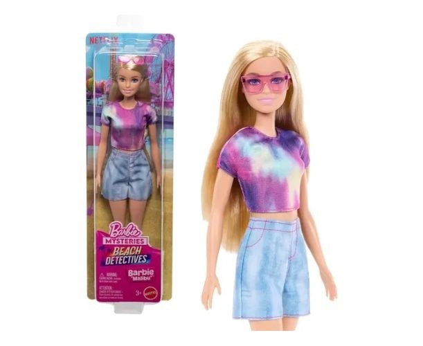 Păpușă Mattel Barbie Mysteries: Beach Detectives, Malibu, 3+ ani