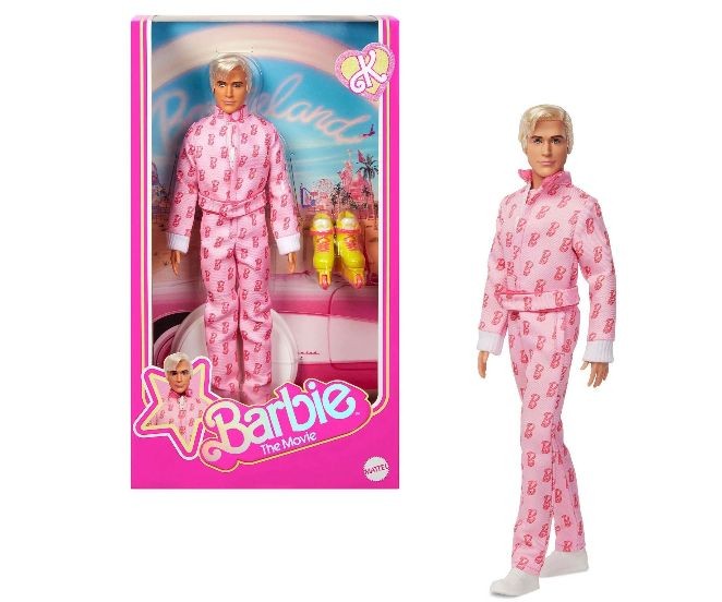 Păpușă Mattel Barbie The Movie, Ken de colecție Ryan Gosling, ținută roz
