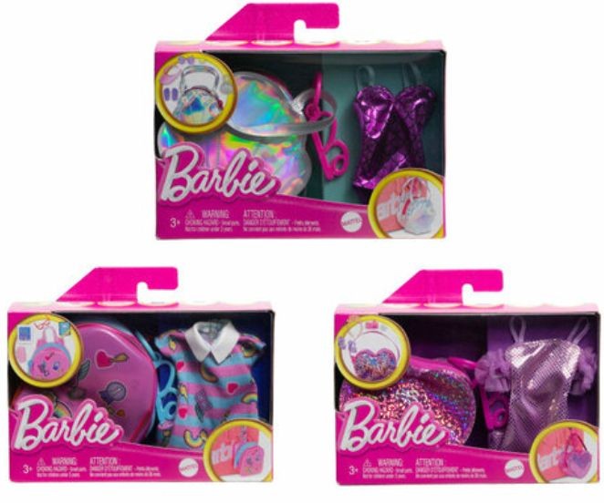 Set de modă Mattel Barbie, geantă cu ținută și accesorii, diverse modele, 3+ ani