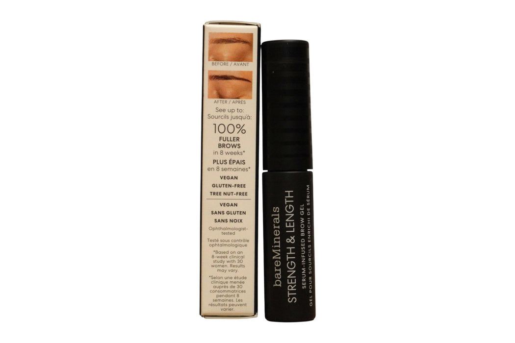 Gel pentru sprâncene BareMinerals Strength & Length, nuanța Castană, 5 ml