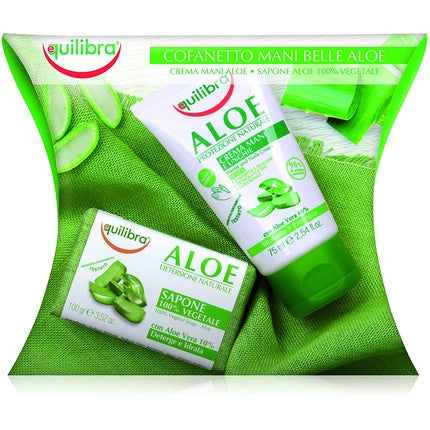 Set Îngrijire Mâini, Equilibra, Aloe, Verde