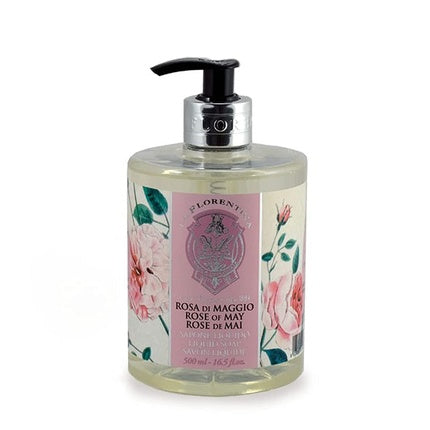 Săpun lichid La Florentina Rosa Maggio, 500ml, design floral