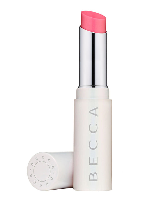 Luciu de buze Becca Pearl Glow, cu multivitamine, nuanța Liliac, 3,3 g