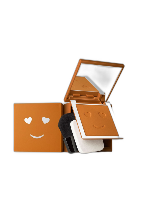 Fond de ten pudră compact Benefit Hello Happy Velvet, matifiant, nuanța 10 Dark, 7 g