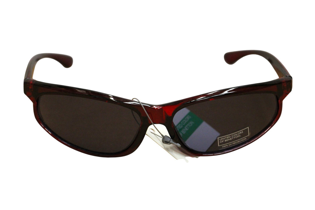 Ochelari de soare Benetton United Colors of Benetton Eyewear & Accessories, ramă roșu-închis, lentile fumurii
