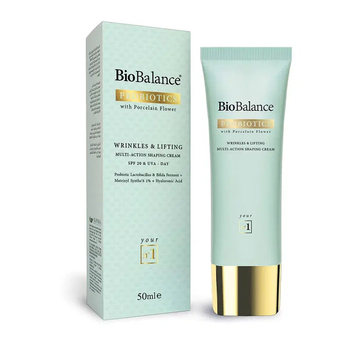 Cremă de față și gât Bio Balance Wrinkle & Lifting, cu efect de lifting, fermizantă, antirid, de zi, SPF 20, 50 ml