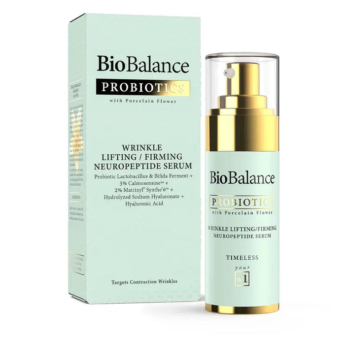 Ser facial Bio Balance Wrinkle Lifting & Firming Neuropeptide, fermitate, netezire, pentru față și gât, 30 ml
