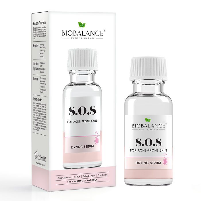 Ser pentru față Bio Balance S.O.S, cu efect de uscare, pentru ten cu tendință acneică, 20 ml