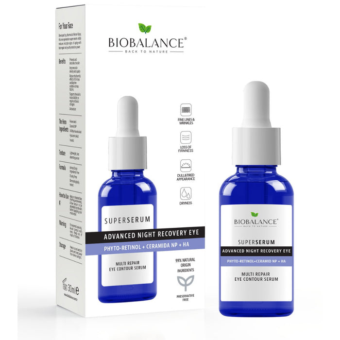 Ser pentru ochi Bio Balance Advanced Night Recovery, hidratant, antirid, de noapte, 20 ml