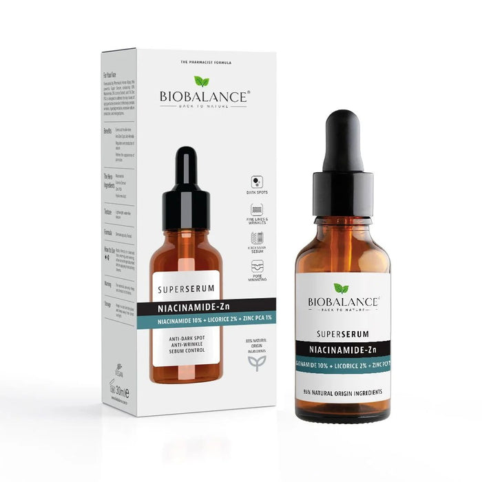 Ser de față Bio Balance Niacinamide-Zn, anti-pigmentare, pentru zi și noapte, 30 ml