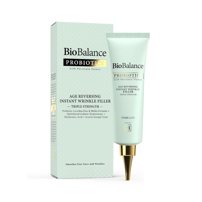 Ser de față și ochi Bio Balance Age Reversing Instant Wrinkle Filler, hidratant, cu efect de umplere și netezire, 30 ml