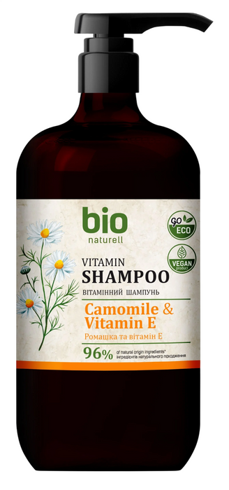 Șampon Bio Naturell Camomile & Vitamin E, hrănitor, 946 ml