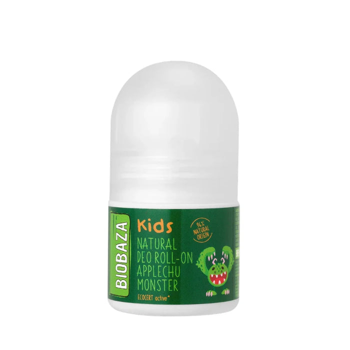 Deodorant roll-on Biobaza Applechu Monster, pentru copii, hidratant și calmant, 30 ml